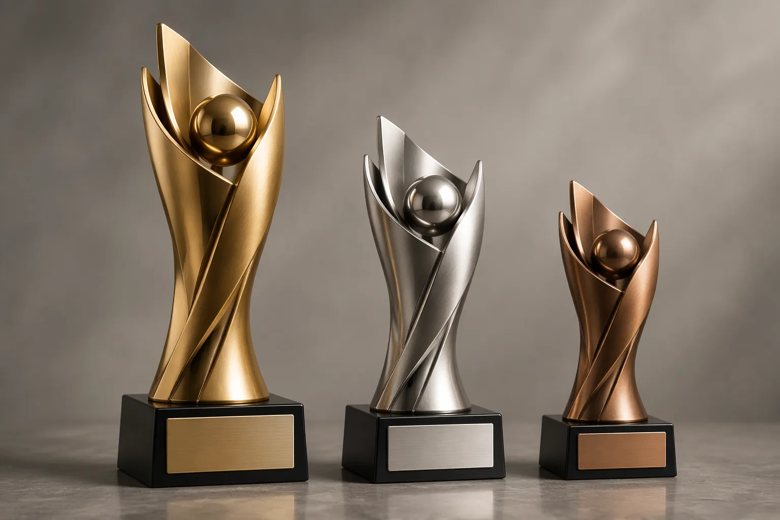 Coordinated championship trophy series in three award levels