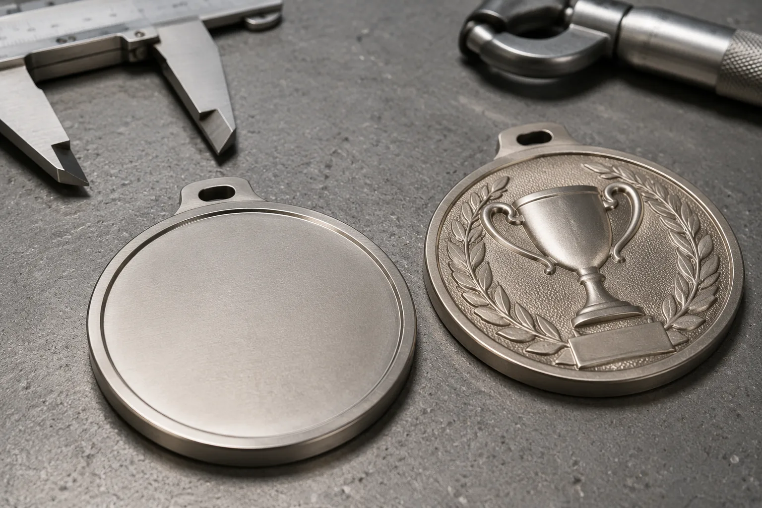 Surface texture and relief detail on unfinished trophy castings