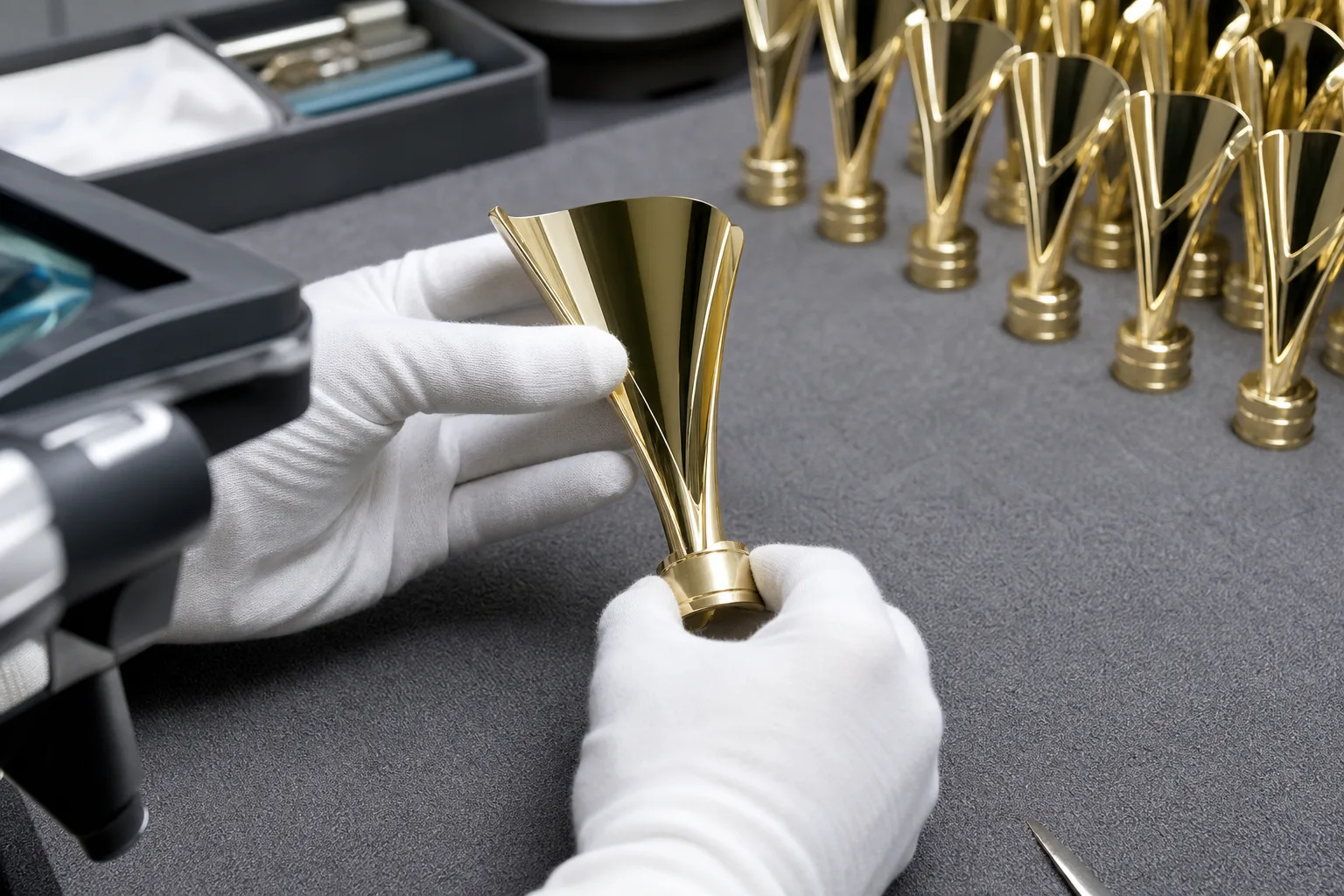 Typical Trophy Electroplating Workflow