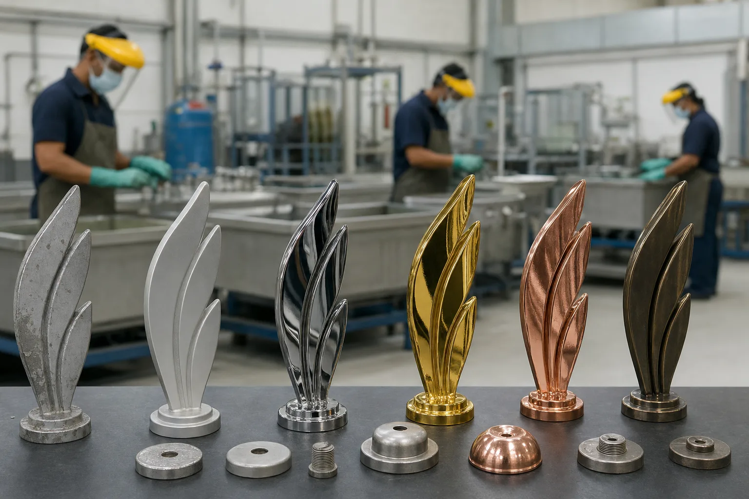 Electroplating Process for Custom Metal Trophies