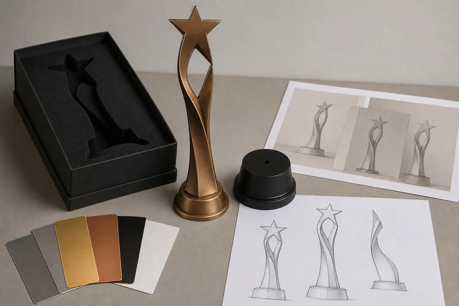 Custom trophy design review scenario
