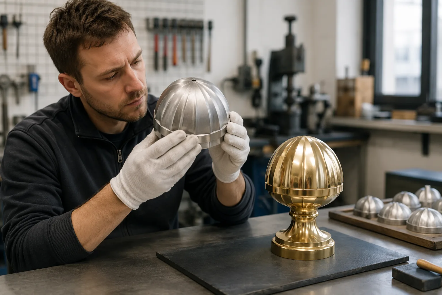 Polishing and Surface Preparation for Custom Metal Trophies