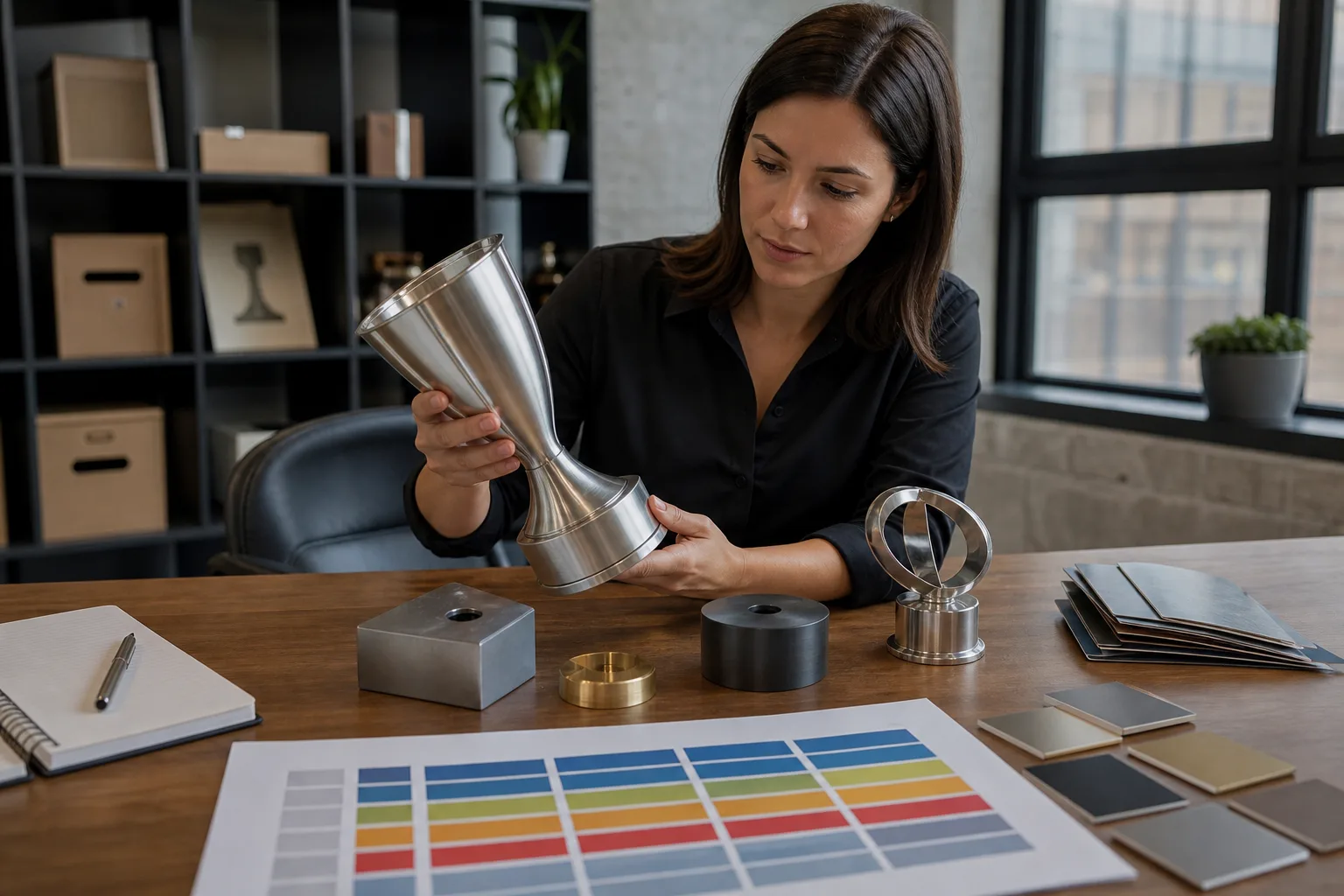 Custom metal trophy production schedule planning
